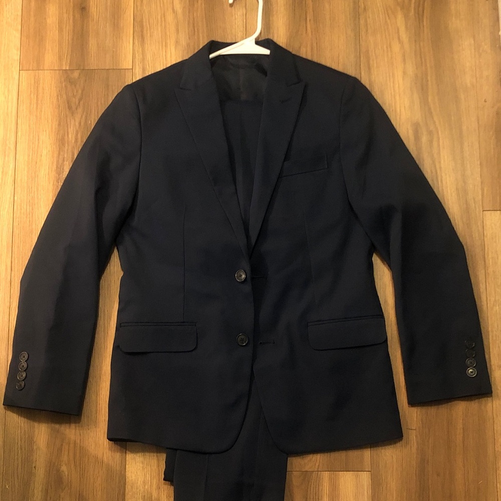Calvin Klein Men's Navy Two-Button Suit Jacket